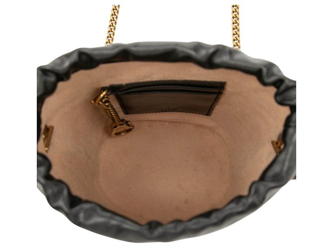 Borsa secchiello Gucci Small GG Marmont in pelle matelassé nera Nero - vista 4