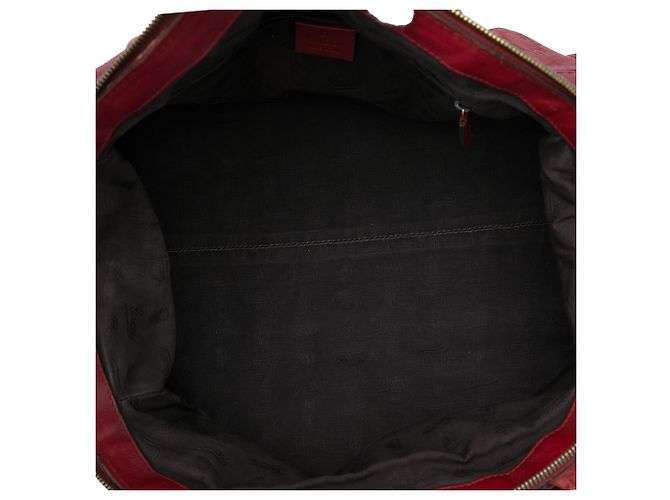 Borsa Gucci Red Guccissima Sukey Satchel Rosso Bordò - vista 4