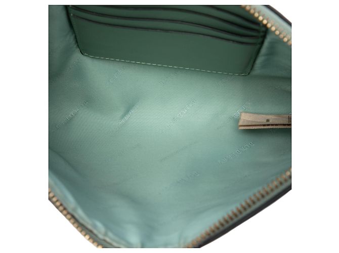 Bolsa Tiracolo Peyton Burberry em couro e camurça recortada verde - vista 4