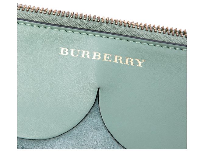 Bolsa Tiracolo Peyton Burberry em couro e camurça recortada verde - vista 5