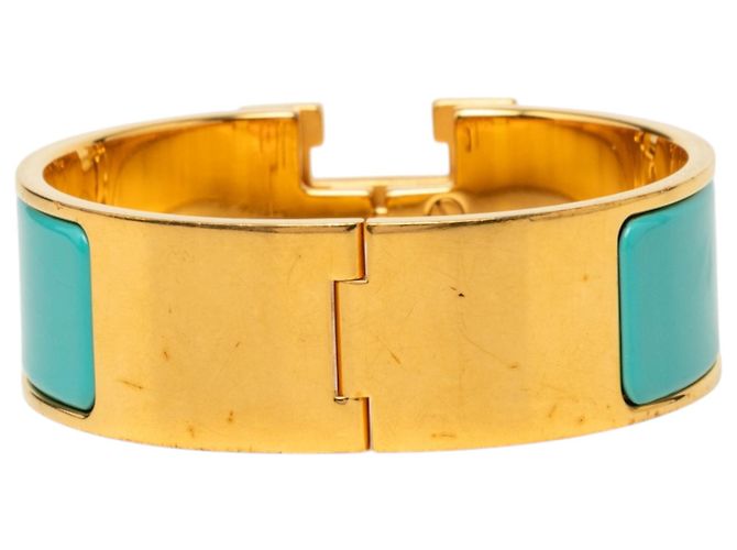 Hermès Blue Wide Enamel Clic H Bracelet PM - view 3
