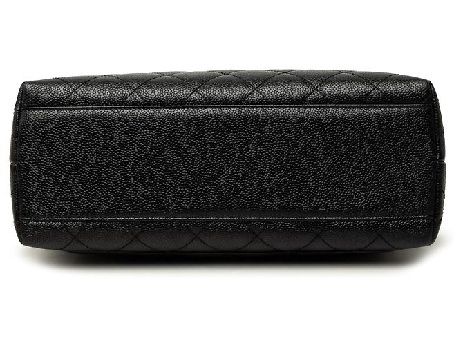 Chanel Black Jumbo Quilted Caviar Kelly Flap Nero - vista 3