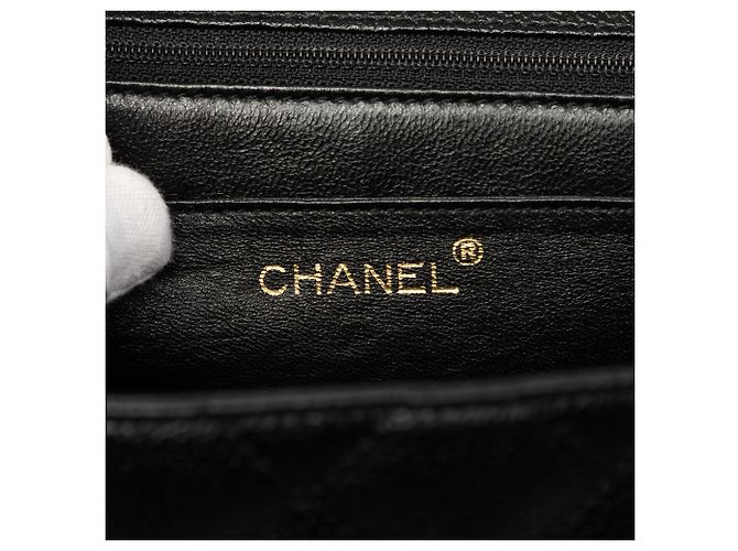 Chanel Black Jumbo Quilted Caviar Kelly Flap Nero - vista 5