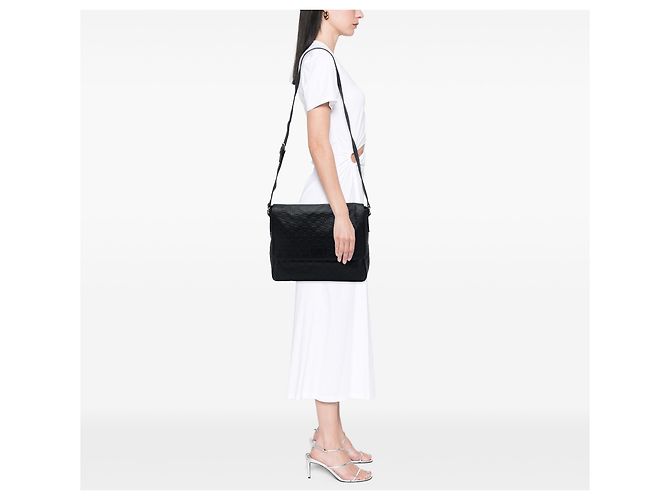 Borsa a tracolla Gucci Black Guccissima Nero - vista 6