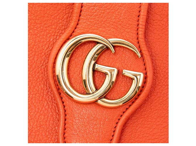 Gucci Aphrodite Crossbody aus Kalbsleder Orange Medium - Ansicht 5