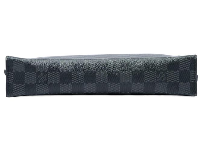 Louis Vuitton Black Damier Graphite Pochette Voyage MM Nero - vista 3