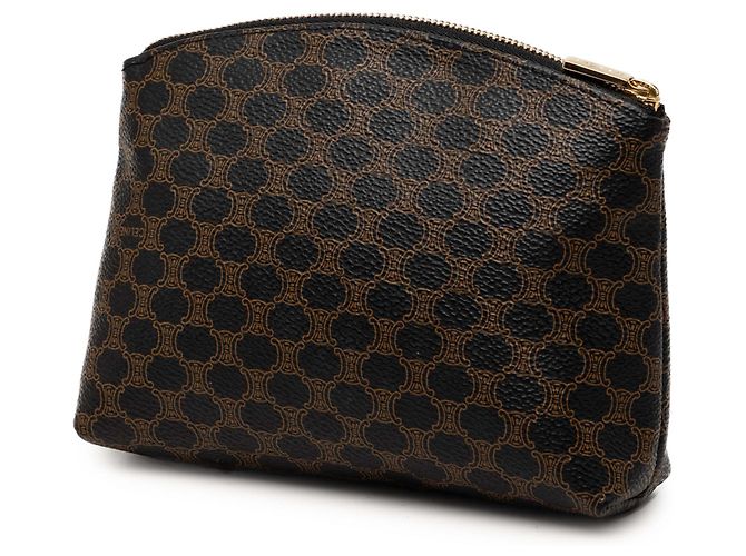 Céline Celine Black Macadam beschichtetes Canvas Pouch Schwarz - Ansicht 2