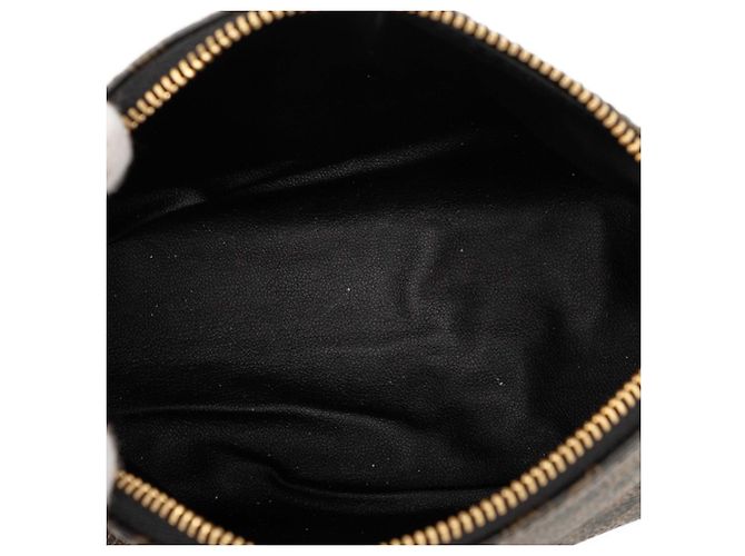Céline Celine Black Macadam beschichtetes Canvas Pouch Schwarz - Ansicht 4