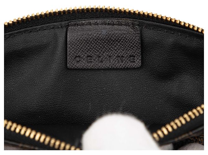 Céline Celine Black Macadam beschichtetes Canvas Pouch Schwarz - Ansicht 5