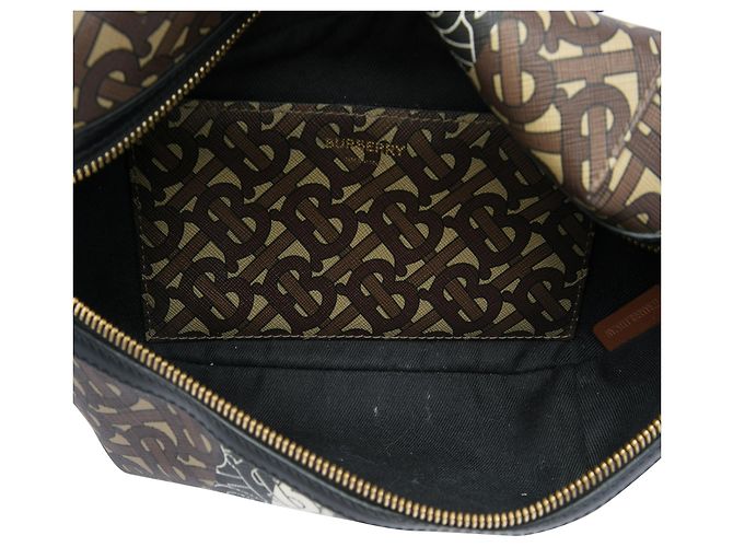 Borsa cintura Burberry Brown TB Monogram E Canvas Stripe Sonny Marrone - vista 4