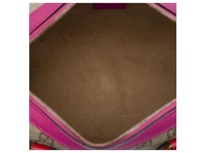 Borsa Satchel Gucci Beige Small GG Supreme - vista 4