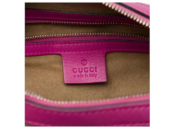 Borsa Satchel Gucci Beige Small GG Supreme - vista 5