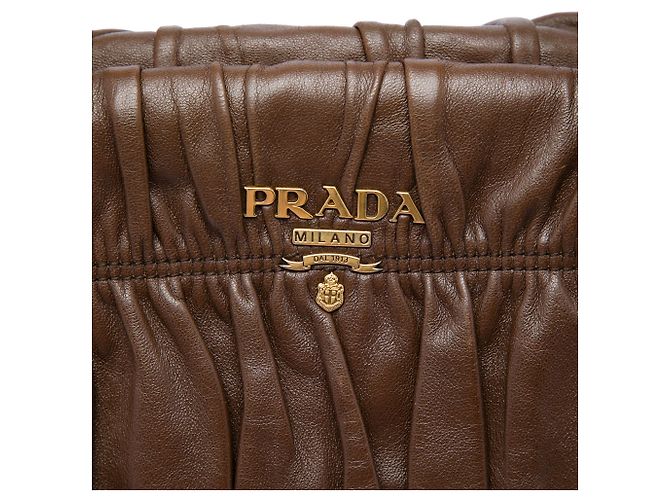 Tote Prada em Nappa Gaufre e Tessuto Castanho Marrom Castanho escuro - vista 5