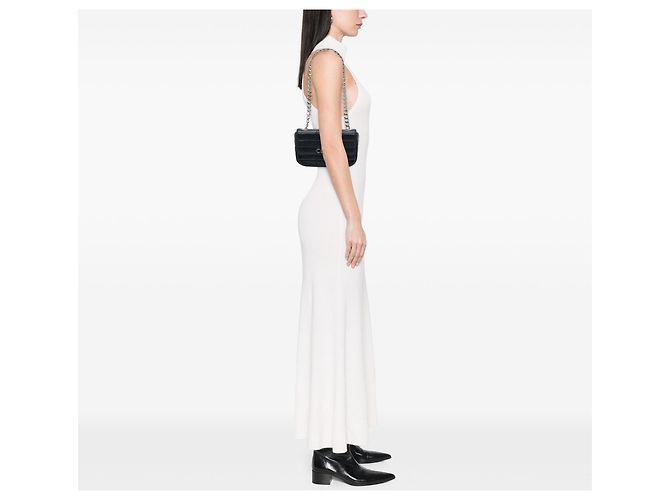 Céline Borsa a tracolla Celine Monochrome in pelle di capra matelassé nera con catena Nero - vista 6