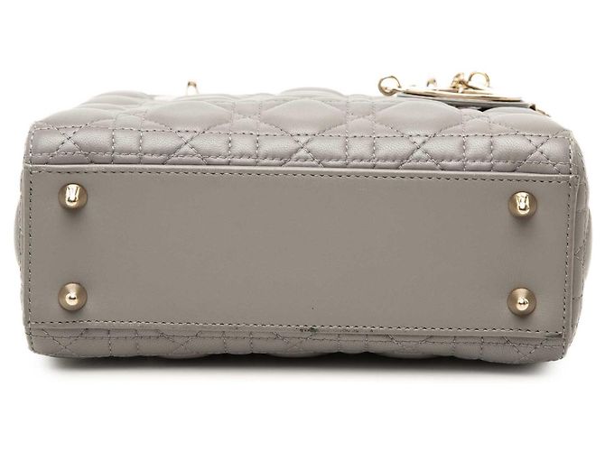 Autre Marque Dior Gray Small Lambskin Cannage My ABCDior Lady Dior Marrone - vista 3
