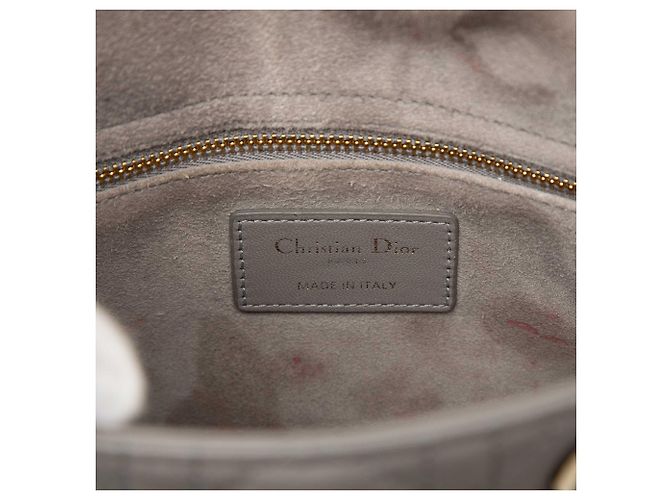Autre Marque Dior Gray Small Lambskin Cannage My ABCDior Lady Dior Marrone - vista 5
