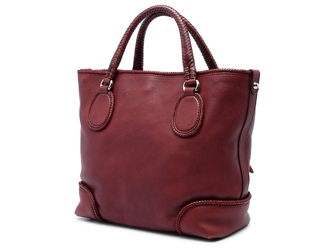 Tote Gucci Marrakech in pelle di vitello rossa Rosso Bordò - vista 2
