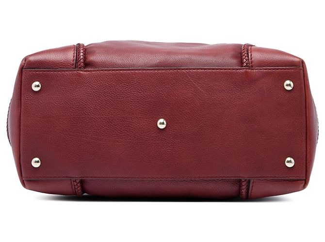 Tote Gucci Marrakech in pelle di vitello rossa Rosso Bordò - vista 3