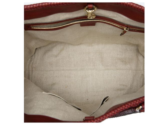 Tote Gucci Marrakech in pelle di vitello rossa Rosso Bordò - vista 4