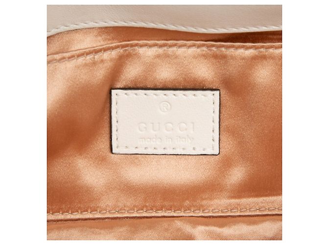 Borsa Gucci White Small Quilted Calfskin Horsebit Chain Satchel Bianco - vista 5