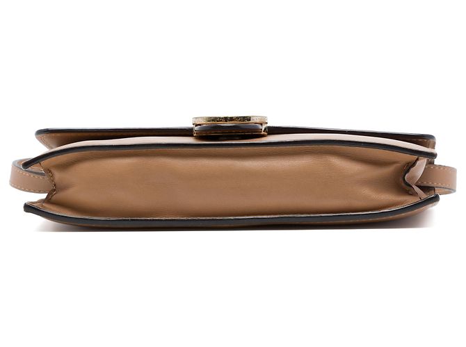 Cartera con cadena Gucci de piel de becerro beige con G entrelazadas - vista 3