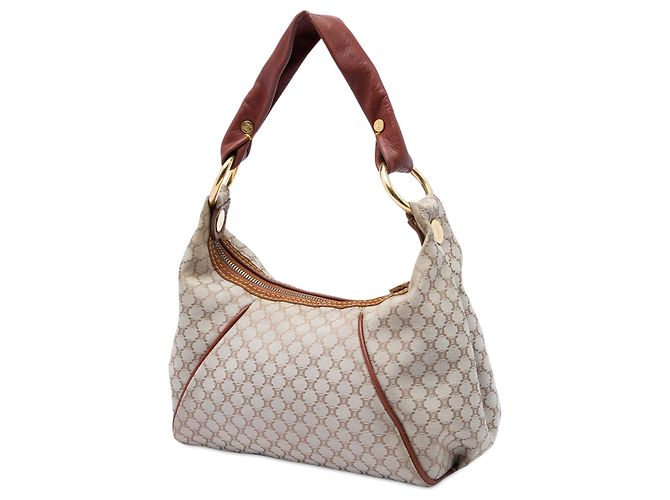 Céline Borsa a tracolla Celine Beige Macadam Canvas - vista 2