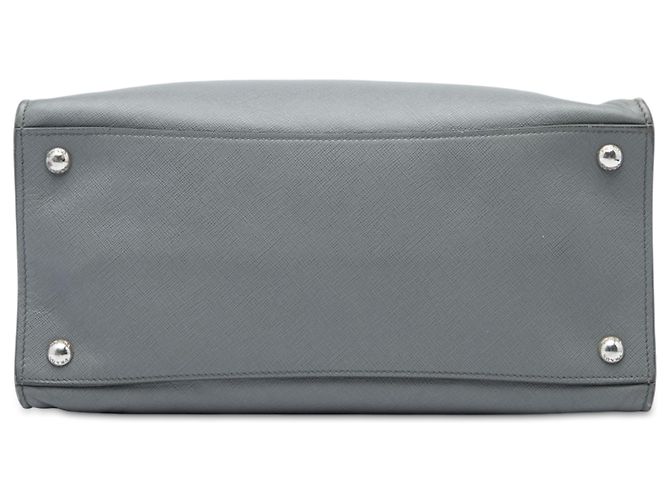 Prada Gray Saffiano Soft Triple Pocket Tote Braun - Ansicht 3