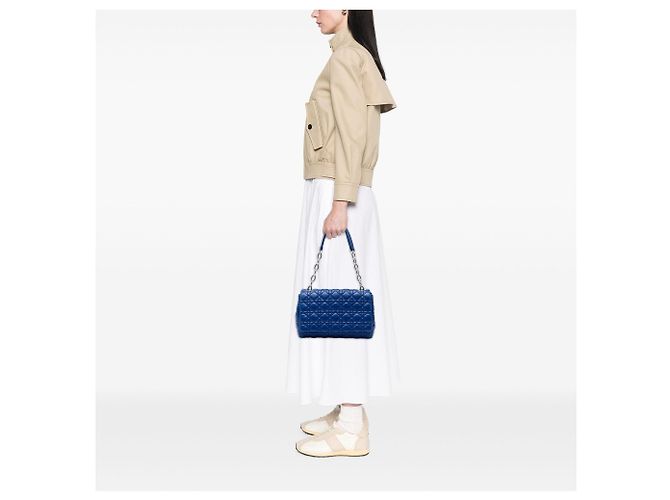 Autre Marque Dior Blue Lambskin Cannage Soft Flap - vista 6