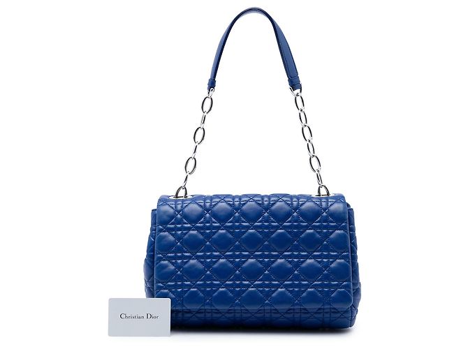 Autre Marque Dior Blue Lambskin Cannage Soft Flap - vista 7