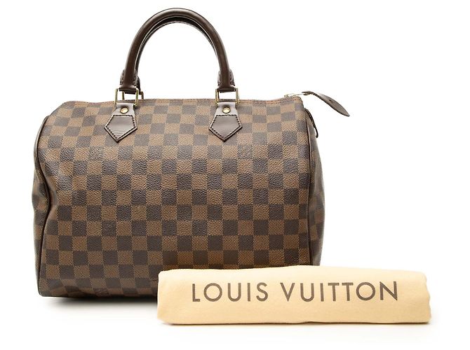 Louis Vuitton Brown Damier Ebene Speedy 30 Marrone - vista 7