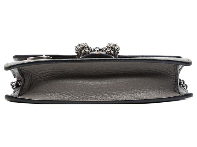 Bolsa Tiracolo Dionysus Mini em Pele de Bezerro Cinza Gucci Marrom - vista 3