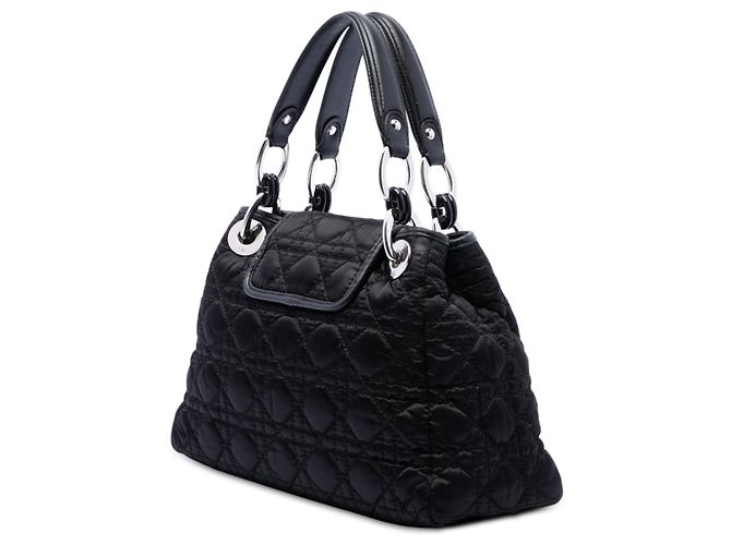 Autre Marque Borsa Dior Black Nylon Cannage Charming Lock Nero - vista 2