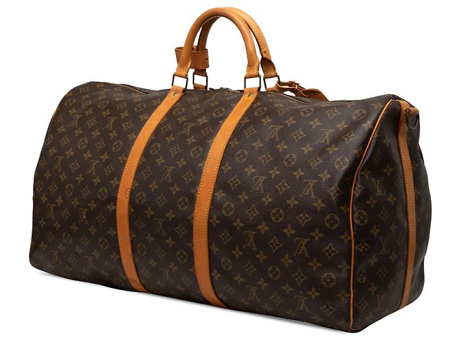 Louis Vuitton Brown Monogram Keepall Bandouliere 60 Marrone - vista 2