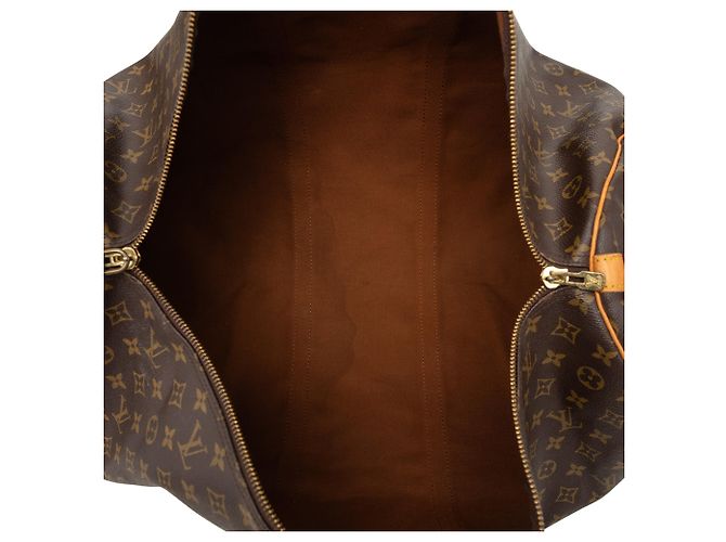 Louis Vuitton Brown Monogram Keepall Bandouliere 60 Marrone - vista 4