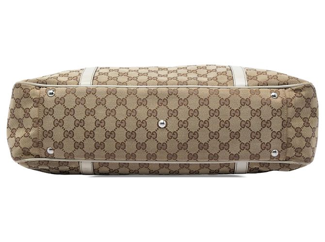 Borsa Tote Gucci Beige Large GG Canvas Twins - vista 3