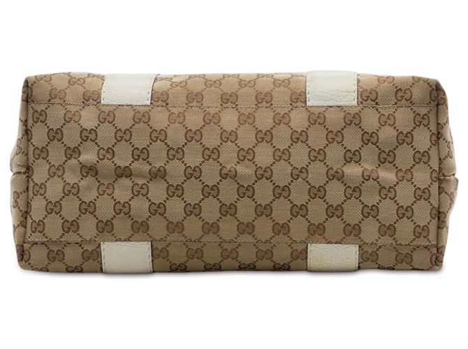 Gucci Beige Medium GG Canvas Bamboo Libeccio Tote - Ansicht 3