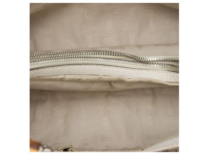 Gucci Beige Medium GG Canvas Bamboo Libeccio Tote - Ansicht 4