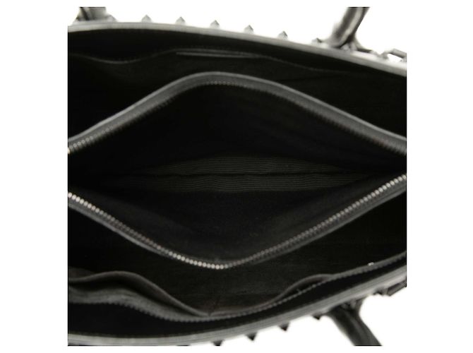 Autre Marque Borsa Saint Laurent Sac De Jour Small in pelle borchiata nera Nero - vista 4