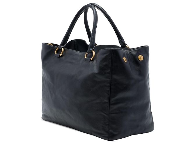 Borsa Satchel Prada in vitello morbido nero - vista 2