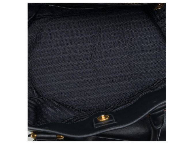 Borsa Satchel Prada in vitello morbido nero - vista 4