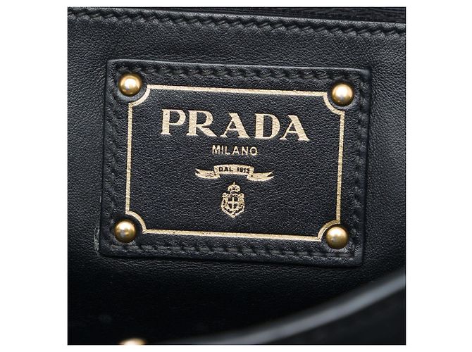 Borsa Satchel Prada in vitello morbido nero - vista 5