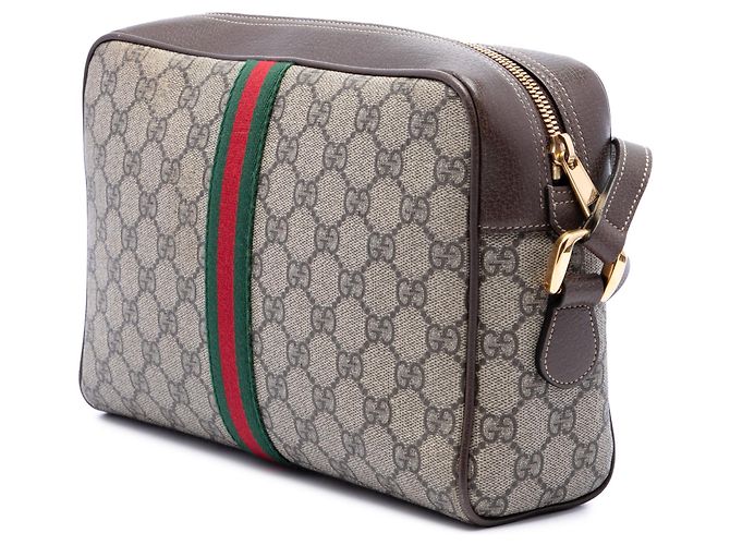 Borsa a tracolla Gucci Beige GG Supreme Ophidia - vista 2