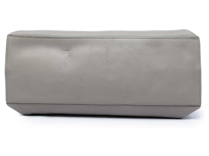 Bamboo Bolsa Satchel Daily Gucci em couro de bezerro cinza Large com bambu Marrom - vista 3