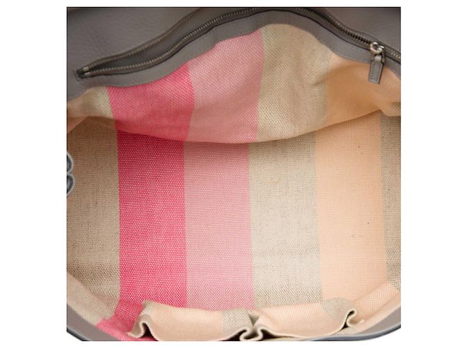 Bamboo Bolsa Satchel Daily Gucci em couro de bezerro cinza Large com bambu Marrom - vista 4