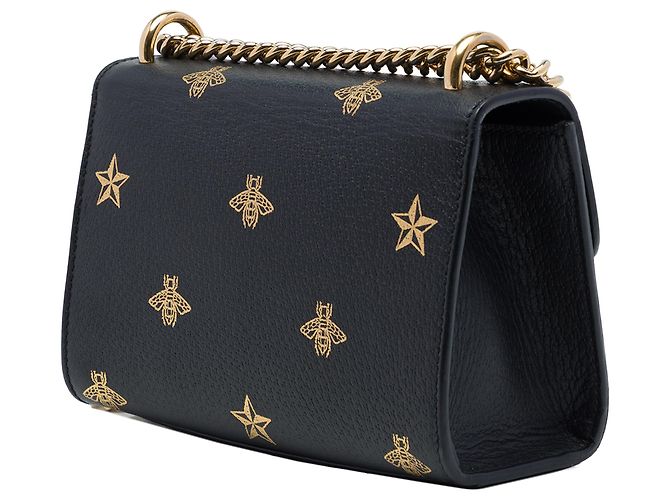 Padlock Gucci Borsa a tracolla Small in pelle di vitello nera con Bee Star e lucchetto Nero - vista 2