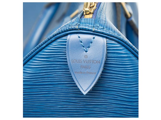 Louis Vuitton Blue Epi Speedy 35 Blau - Ansicht 5