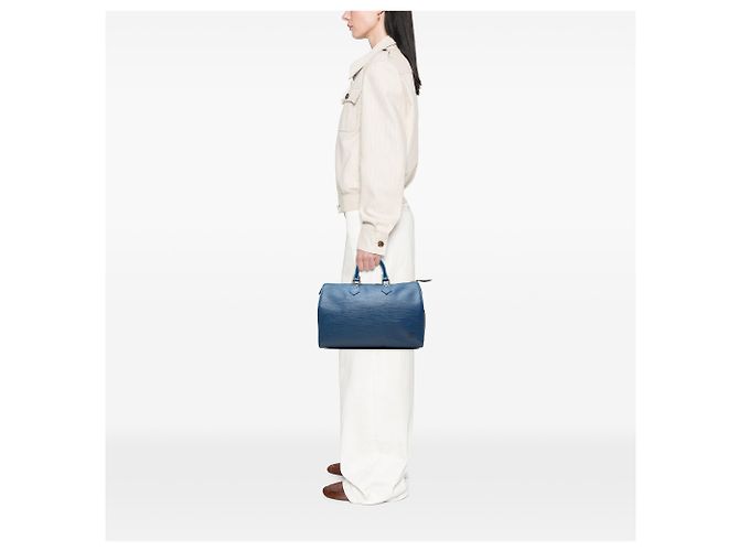 Louis Vuitton Blue Epi Speedy 35 Blau - Ansicht 6
