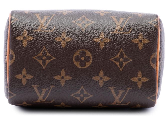Louis Vuitton Brown Monogram Nano Speedy Bandouliere Marrone - vista 3