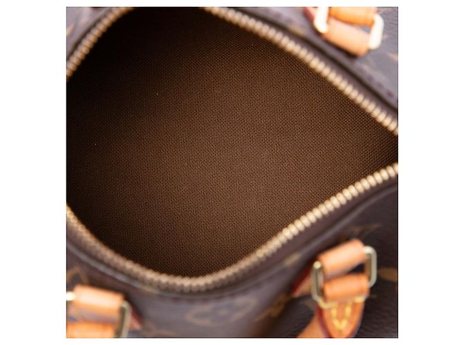 Louis Vuitton Brown Monogram Nano Speedy Bandouliere Marrone - vista 4
