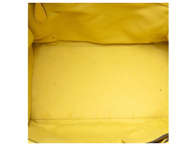 Céline Celine Yellow Mini Drummed Calfskin Luggage Tote - view 4